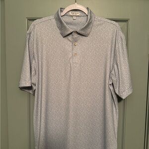 Peter Millar Textured Gray Polo Shirt